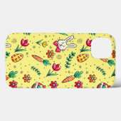 Leuchtgelbes Ostermuster - Gehäuse Case-Mate iPhone Hülle (Rückseite (Horizontal))