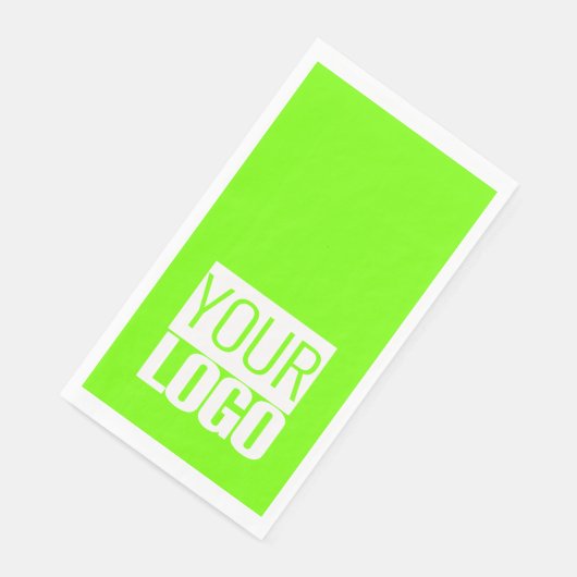 Leuchtgrün - Fügen Sie Ihre Logo-Servietten hinzu Serviette (Ecke)