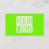 Leuchtgrün - Fügen Sie Ihre Logo-Visitenkarte hinz Visitenkarte (Vorderseite)