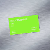 Leuchtgrün Magnetische Visitenkarte (Beispiel)