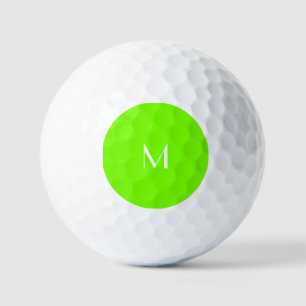 Leuchtgrün - Monogramm hinzufügen Golfball