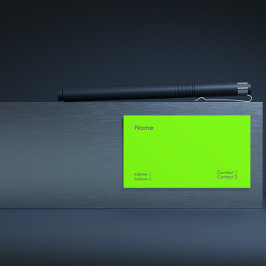 Leuchtgrün Visitenkarte