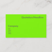 Leuchtgrün Visitenkarte (Rückseite)