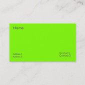 Leuchtgrün Visitenkarte (Vorderseite)