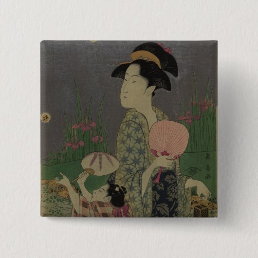 Leuchtkäfer, 1793 (Farbholzschnitt) Button (Vorderseite)