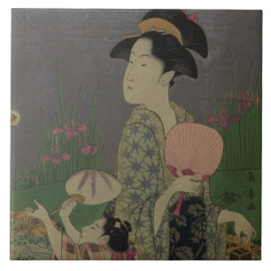 Leuchtkäfer, 1793 (Farbholzschnitt) Fliese