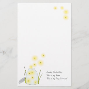 Leuchtkäfer-Fliegen Briefpapier
