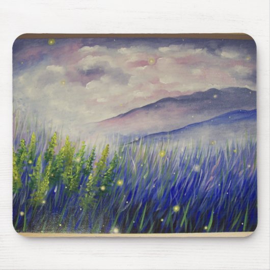 Leuchtkäfer-Flüstern Mousepad (Vorne)