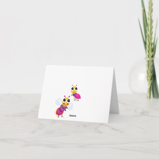 Leuchtkäfer Notecard Karte (Rückseite)