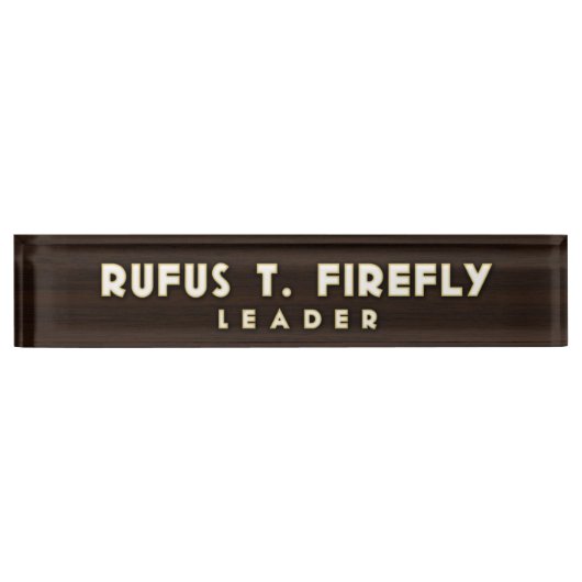 Leuchtkäfer-Schreibtisch-Nummernschild Namensplakette (Vorderseite)