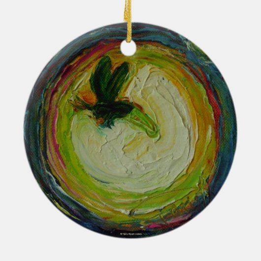 Leuchtkäfer-Verzierung Keramik Ornament (Hinten)