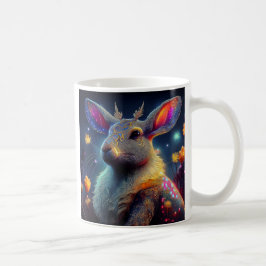 Leuchtkaninchen und Zauberblumen Kaffeetasse