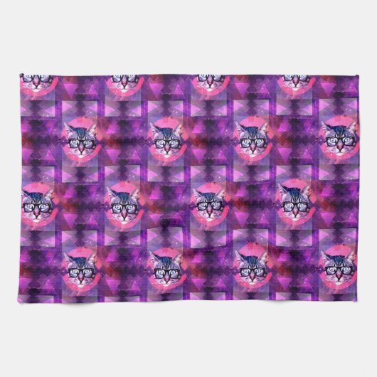 Leuchtkatze Geschirrtuch (Horizontal)