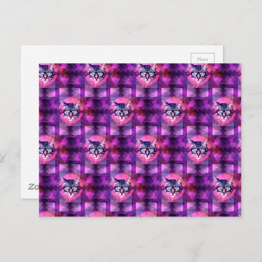 Leuchtkatze Postkarte (Vorne/Hinten)