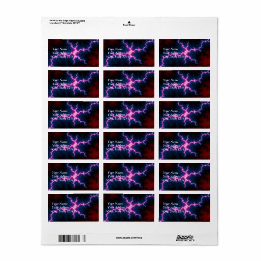 Leuchtkranz Adressaufkleber (Vorne)