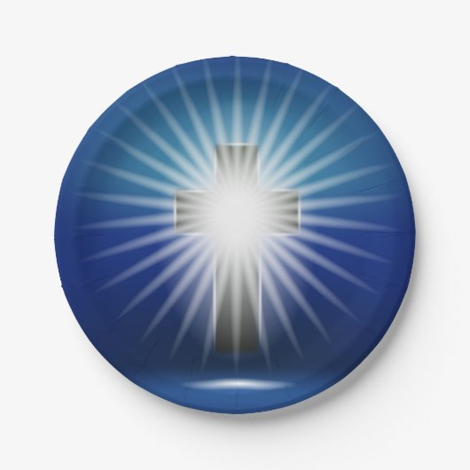 Leuchtkreuz Pappteller (Vorderseite)