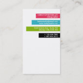 Leuchtmarker-Stangen auf Schwarzem - Art 1 Visitenkarte (Rückseite)