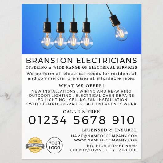 Leuchtmittel, elektrische Werbung Flyer (Vorne)