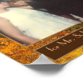 "Leuchtmittel" Hochzeit im Herbst Gift Table Poste Poster (Ecke)