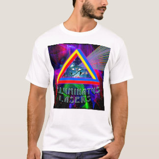 Leuchtmittel-Lasern Logo Weißer T - Shirt