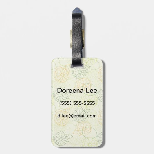 Leuchtmuster Gepäckanhänger (Rückseite vertikal)