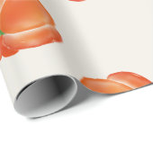 Leuchtorange-Aquarell-Kürbis-Muster Geschenkpapier (Rolleneckpunkt)