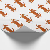 Leuchtorange gedämpftes Krabben-Packpapier Geschenkpapier (Ecke)