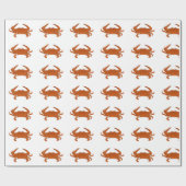 Leuchtorange gedämpftes Krabben-Packpapier Geschenkpapier (Flach)