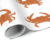 Leuchtorange gedämpftes Krabben-Packpapier Geschenkpapier (Rolleneckpunkt)