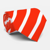 Leuchtorange gestreift Krawatte (Gerollt)