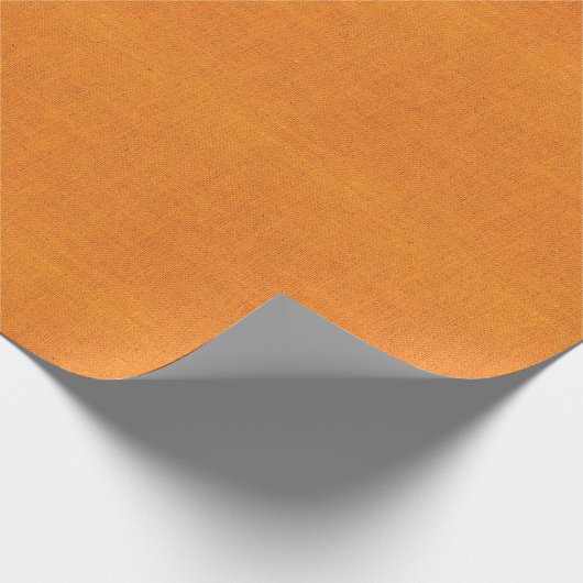 Leuchtorange-Leinwand-Beschaffenheit Geschenkpapier (Ecke)