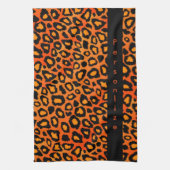 Leuchtorange-Leopard-Tierdruck Geschirrtuch (Vertikal)