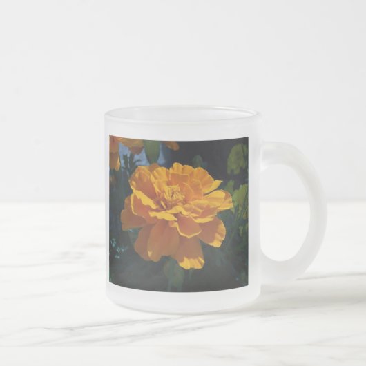 Leuchtorange-Ringelblume Mattglastasse (Rechts)