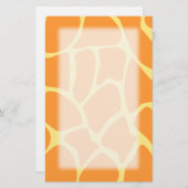 Leuchtorange-und Gelb-Giraffen-Druck-Muster Briefpapier (Vorne/Hinten)