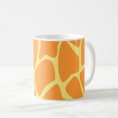 Leuchtorange-und Gelb-Giraffen-Druck-Muster Kaffeetasse (VorderseiteRechts)