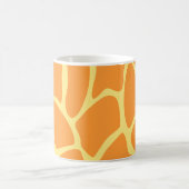 Leuchtorange-und Gelb-Giraffen-Druck-Muster Kaffeetasse (Mittel)