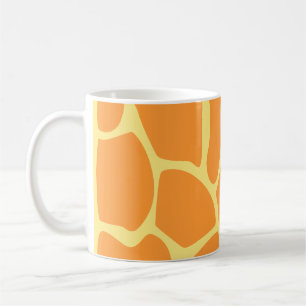 Leuchtorange-und Gelb-Giraffen-Druck-Muster Kaffeetasse