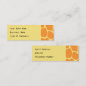 Leuchtorange-und Gelb-Giraffen-Druck-Muster Mini Visitenkarte (Vorne/Hinten)