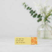 Leuchtorange-und Gelb-Giraffen-Druck-Muster Mini Visitenkarte (Stehend Vorderseite)