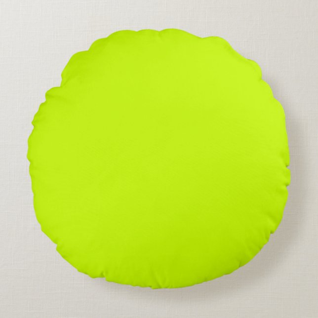 Leuchtreflexe Leaf Grüne schlichte Farbe Benutzerd Rundes Kissen (Vorderseite)