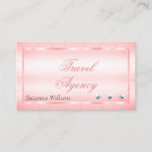 Leuchtrosa mit Diamanten Modernes Auge Fangen Visitenkarte (Vorderseite)