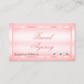 Leuchtrosa mit Diamanten und Foto Glamourös Visitenkarte (Vorderseite)