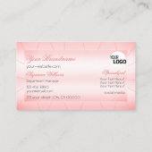 Leuchtrosa mit Diamanten und Logo Beruflich Visitenkarte (Rückseite)