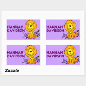 Leuchtschild Name lila ID-Aufkleber Rechteckiger Aufkleber (Blatt)