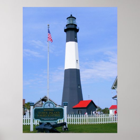 Leuchtstation Tybee Island Poster (Vorne)