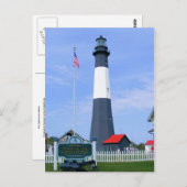 Leuchtstation Tybee Island Postkarte (Vorne/Hinten)
