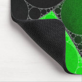 Leuchtstoff grüner schwarzer Kreis abstrakt Mousepad (Ecke)
