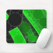 Leuchtstoff grüner schwarzer Kreis abstrakt Mousepad (Mit Mouse)