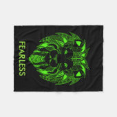 Leuchtstoff grüner und schwarzer Löwe mit Fleecedecke (Vorderseite (Horizontal))