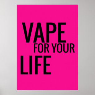 Leuchtstoff rosa schwarzes Vape für Ihr Poster